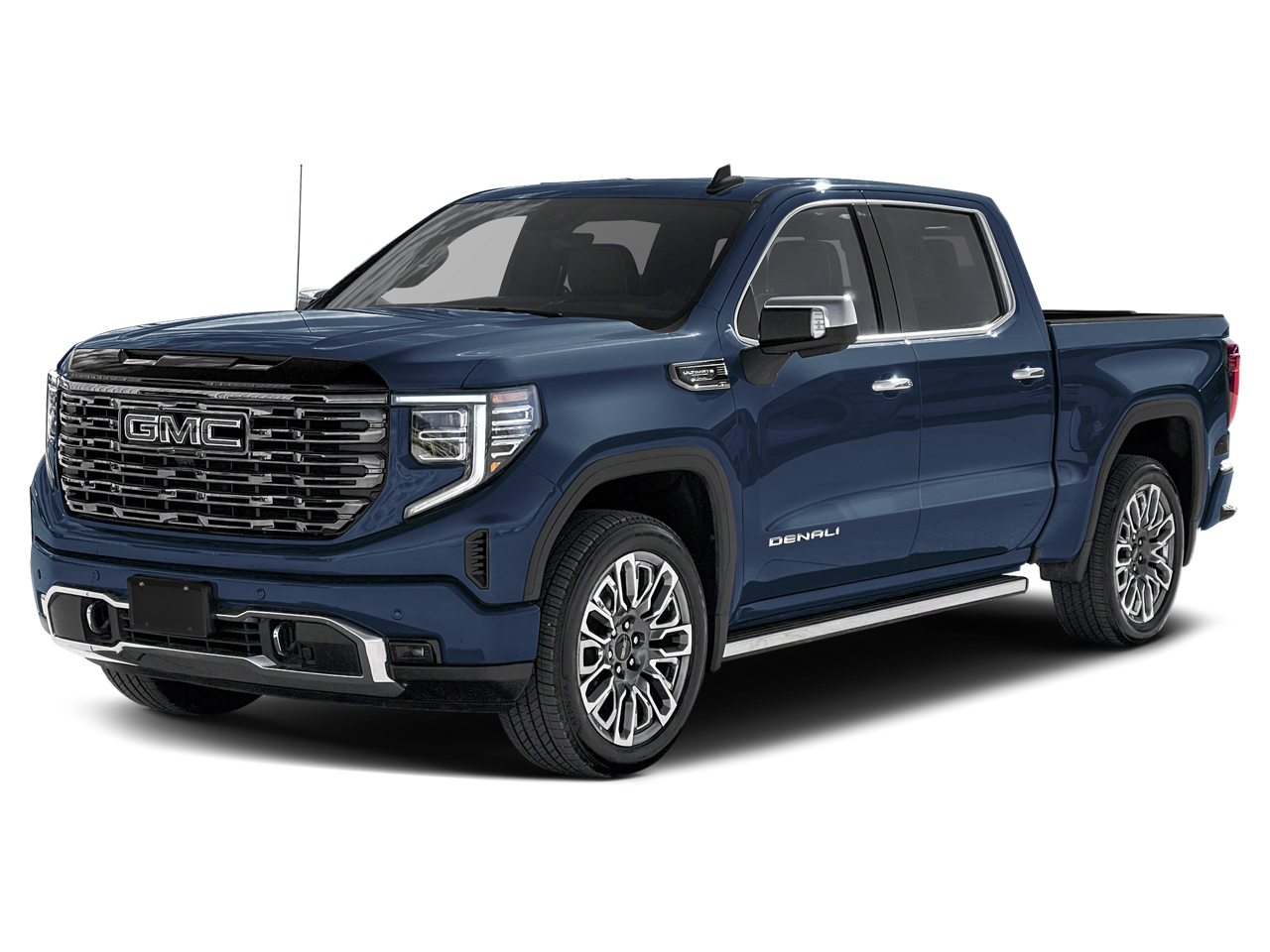 2026 GMC Sierra 1500 Denali Ultimate in Glacier White Tricoat — front three-quarter view