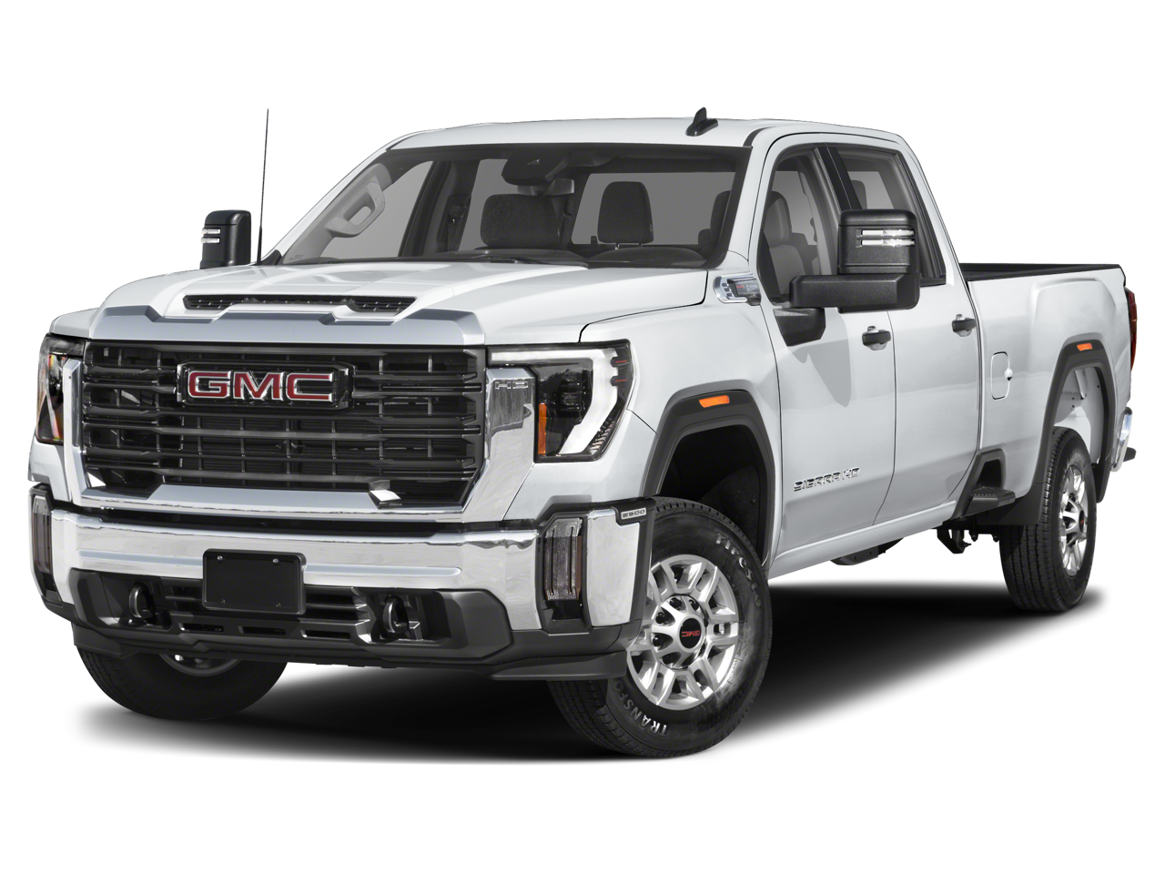 2026 GMC Sierra 2500 HD SLT in Summit White — front three-quarter view
