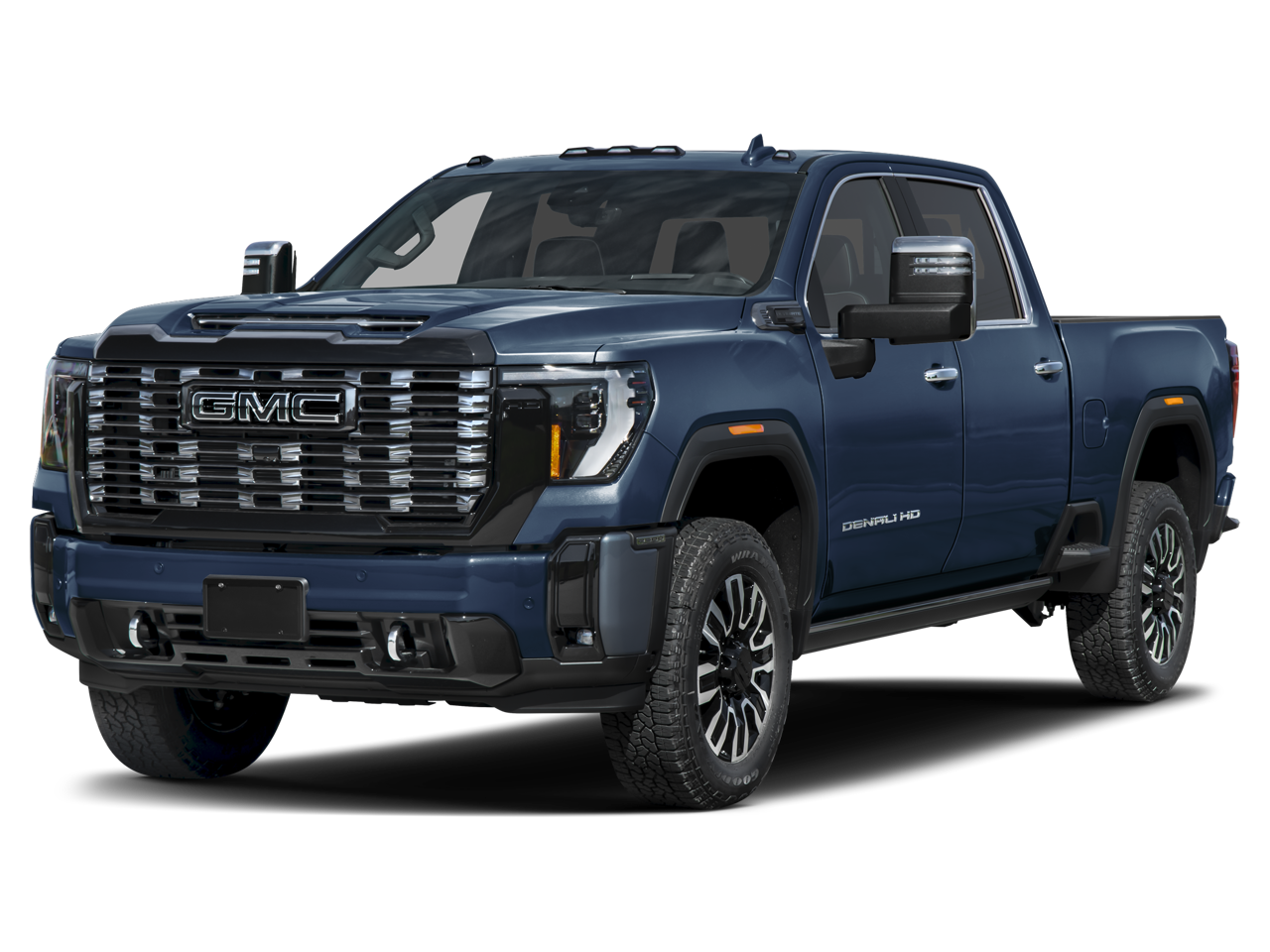 2026 GMC Sierra 2500 HD Denali Ultimate in Glacier White Tricoat — front three-quarter view