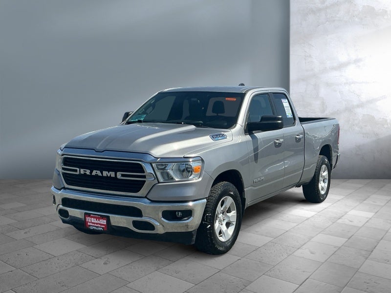 2021 RAM 1500 Big Horn in Silver — front three-quarter view