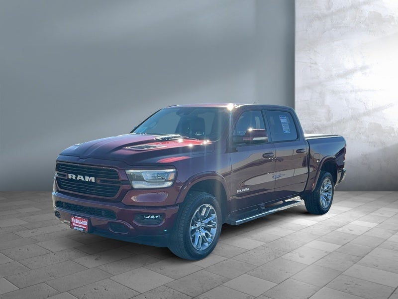 2022 RAM 1500 Laramie in Maroon — front three-quarter view