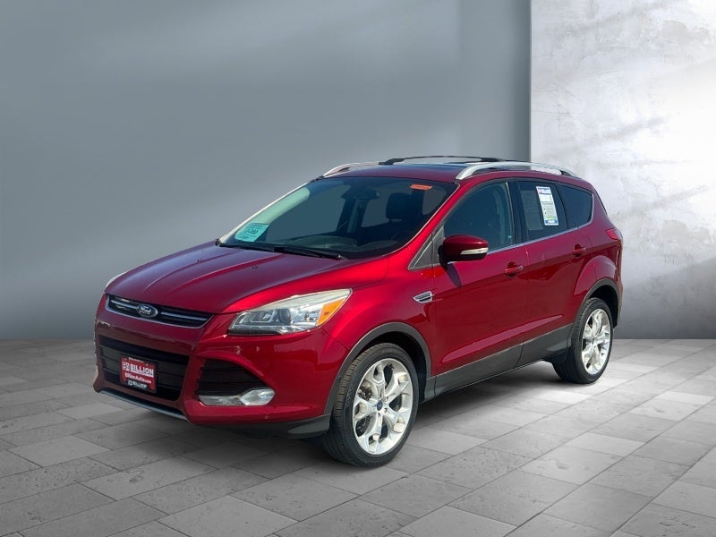 2013 Ford Escape Titanium in Red — front three-quarter view