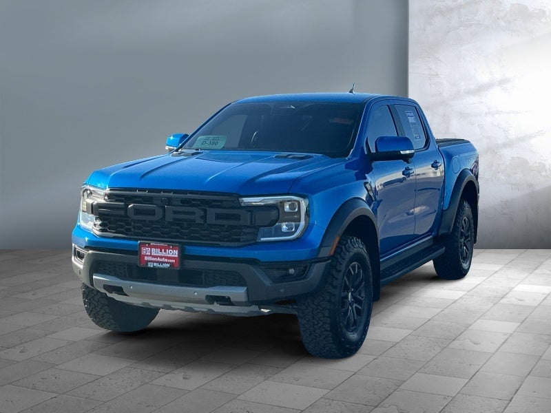 2025 Ford Ranger Raptor in Blue — front three-quarter view