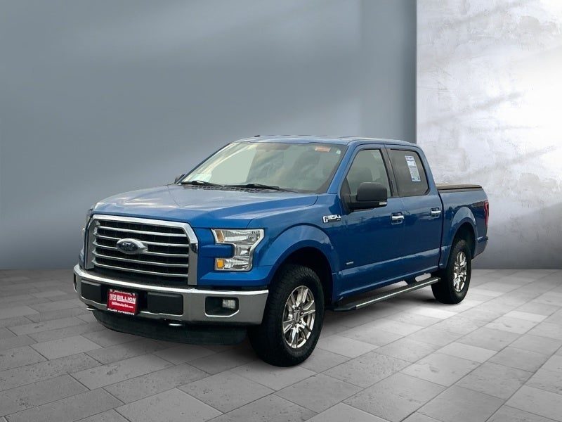 2015 Ford F-150 XLT in Blue — front three-quarter view