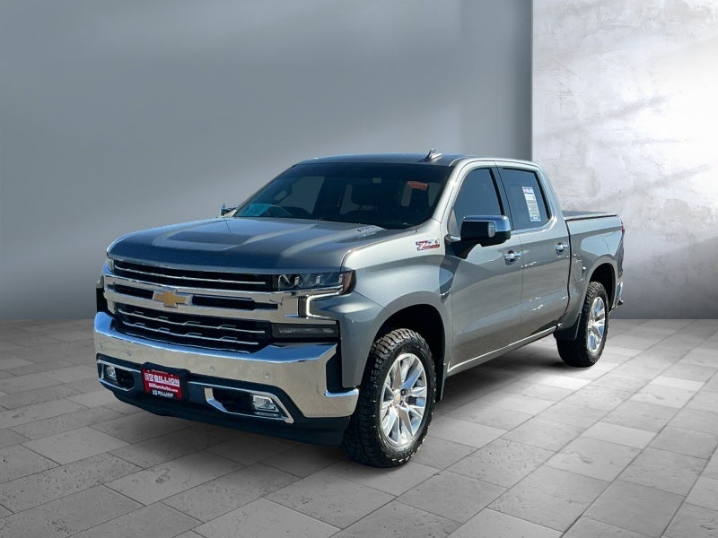 2021 Chevrolet Silverado 1500 LTZ in Satin Steel Metallic — front three-quarter view