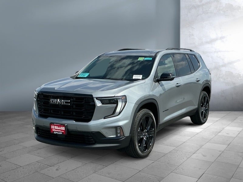 2026 GMC Acadia Elevation in Sterling Metallic — front three-quarter view