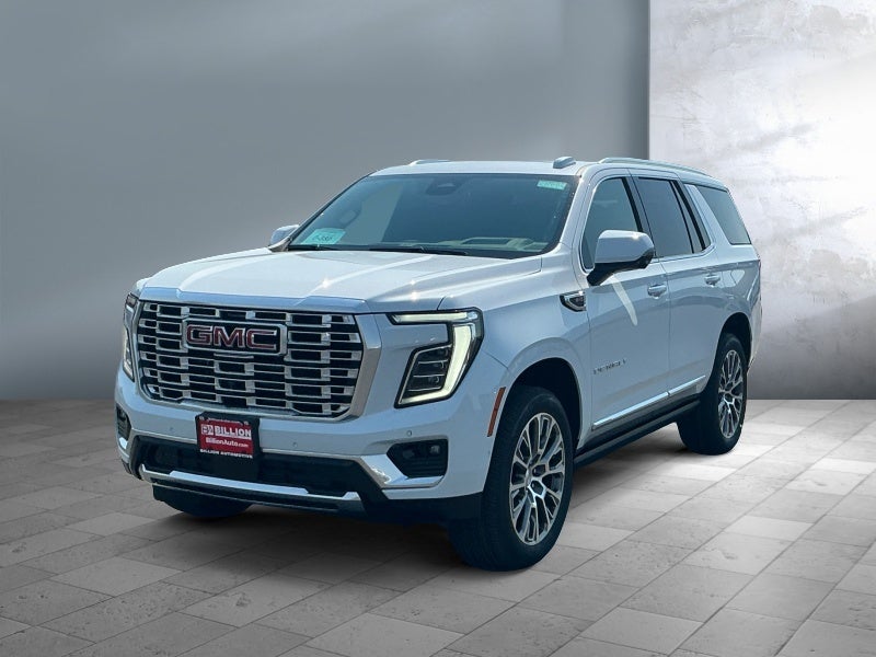 2026 GMC Yukon Denali in Glacier White Tricoat — front three-quarter view