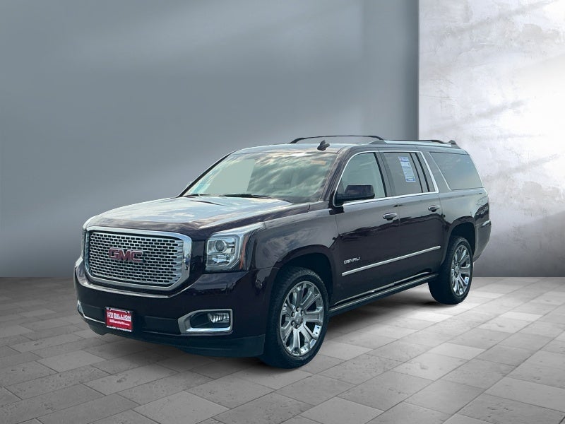 2017 GMC Yukon XL Denali in Black Cherry Metallic — front three-quarter view