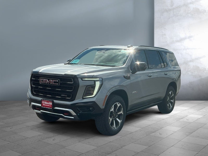 2026 GMC Yukon AT4 Ultimate in Sterling Metallic — front three-quarter view
