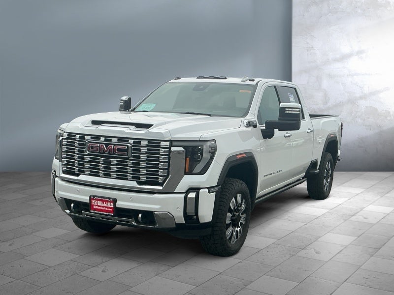2024 GMC Sierra 2500 HD Denali in White Frost Tricoat — front three-quarter view