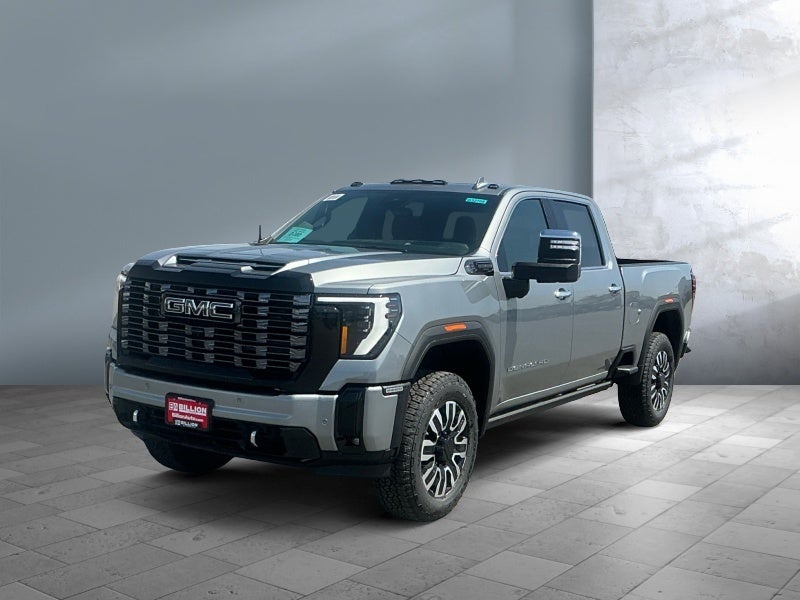 2026 GMC Sierra 3500 HD Denali Ultimate in Sterling Metallic — front three-quarter view