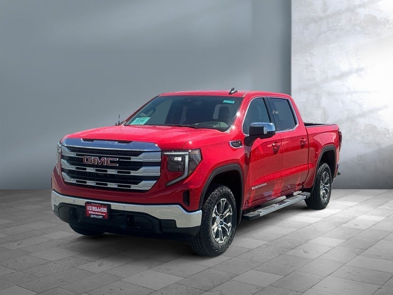 2026 GMC Sierra 1500 SLE in Cardinal Red — front three-quarter view