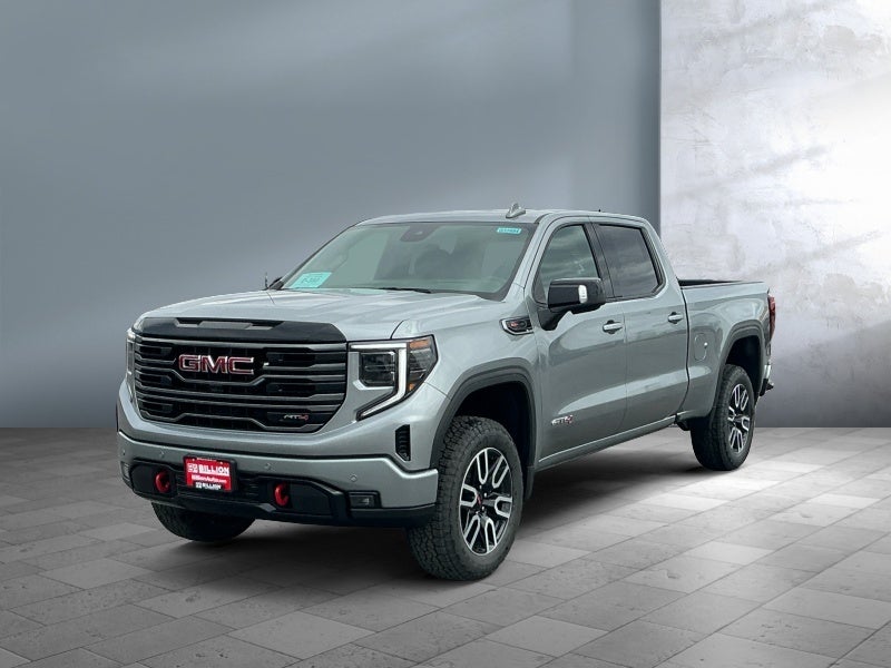 2026 GMC Sierra 1500 AT4 in Sterling Metallic — front three-quarter view
