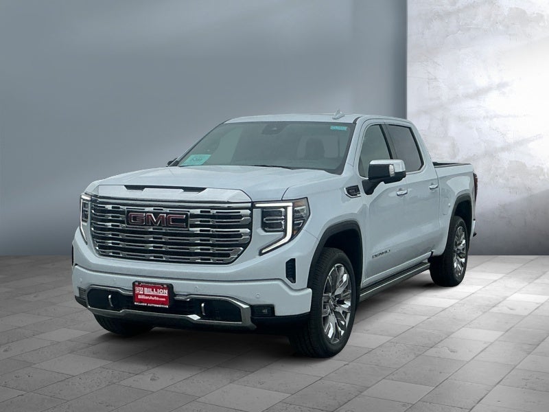 2026 GMC Sierra 1500 Denali in Glacier White Tricoat — front three-quarter view