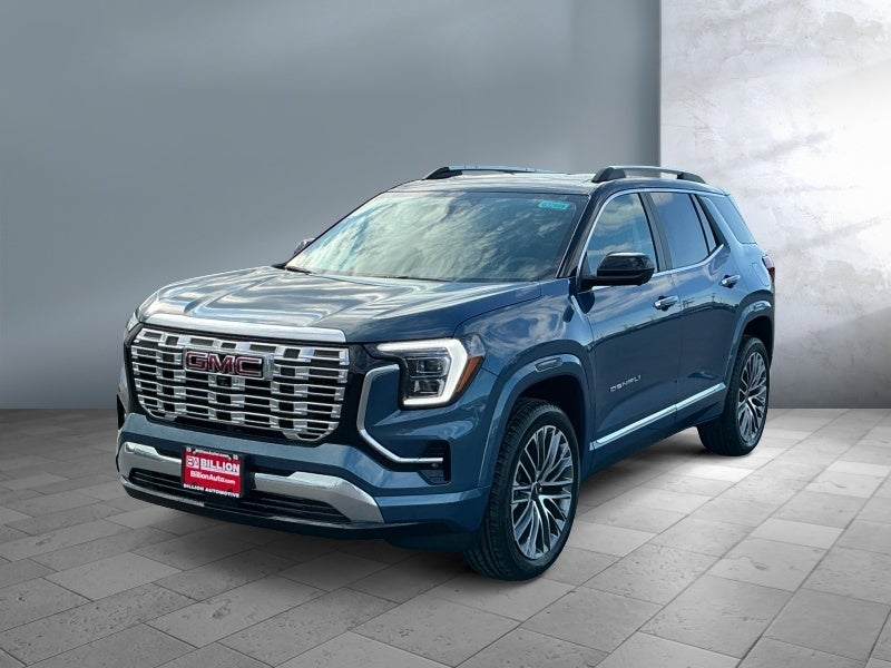 2026 GMC Terrain Denali in Downpour Metallic — front three-quarter view