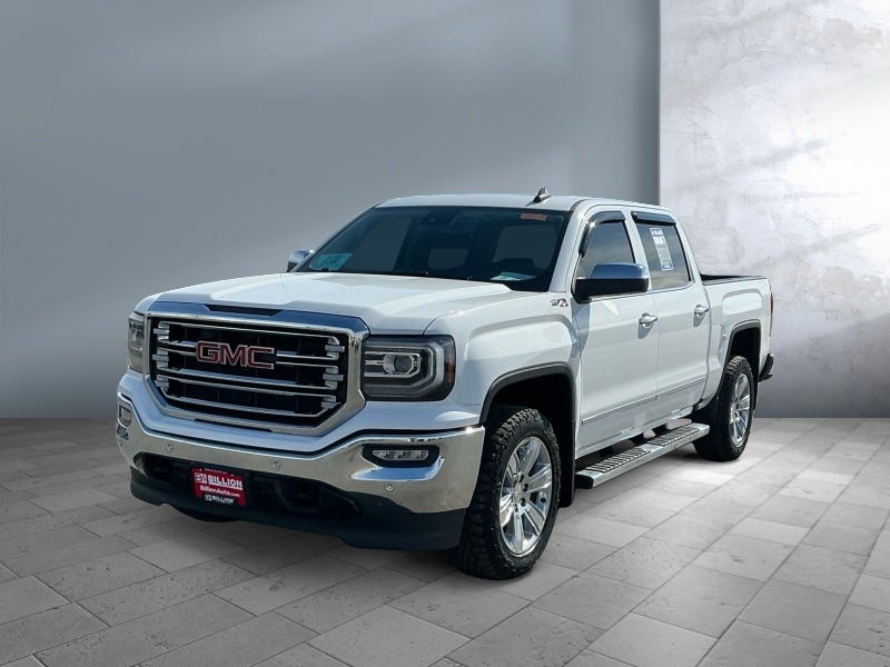 2018 GMC Sierra 1500 SLT in Summit White — front three-quarter view
