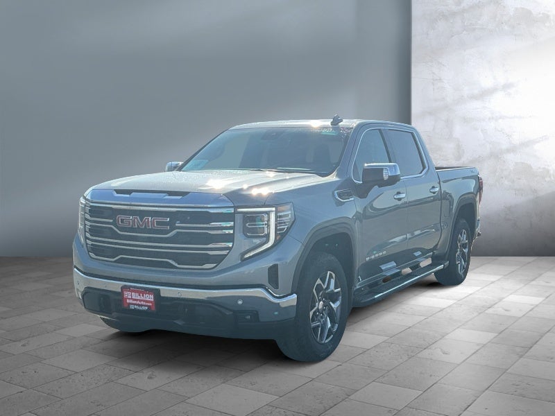 2026 GMC Sierra 1500 SLT in Sterling Metallic — front three-quarter view