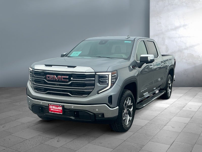 2026 GMC Sierra 1500 SLT in Sterling Metallic — front three-quarter view