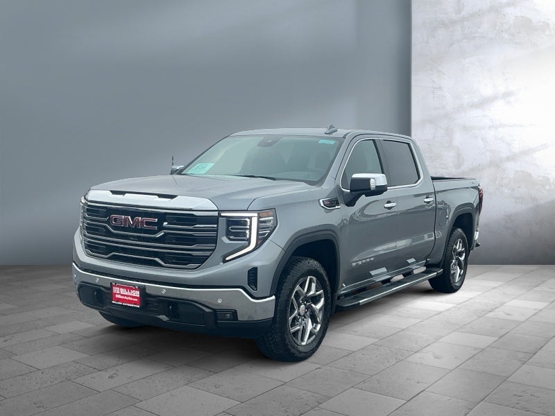 2026 GMC Sierra 1500 SLT in Sterling Metallic — front three-quarter view