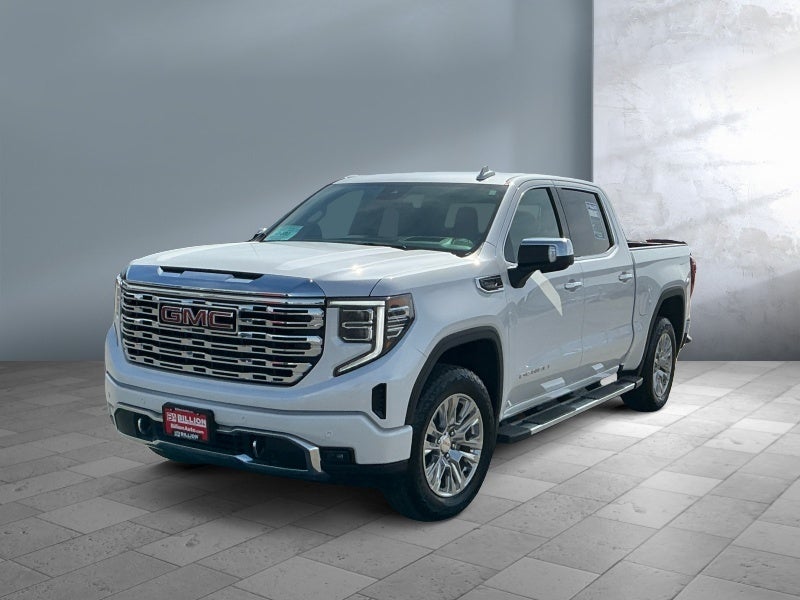 2025 GMC Sierra 1500 Denali in White Frost Tricoat — front three-quarter view