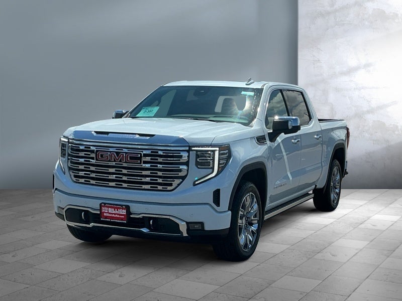 2026 GMC Sierra 1500 Denali in Glacier White Tricoat — front three-quarter view