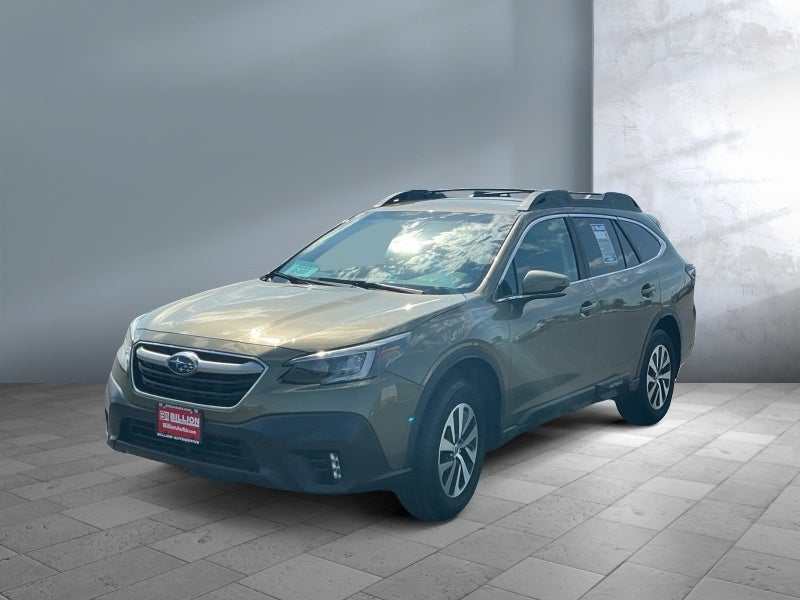 2021 Subaru Outback Premium in Green — front three-quarter view