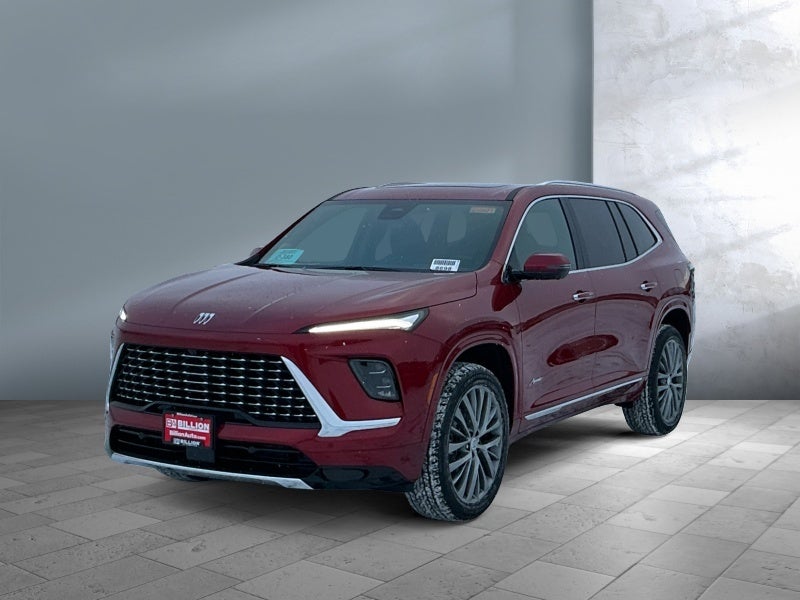 2026 Buick Enclave Avenir in Cherry Red Tintcoat — front three-quarter view