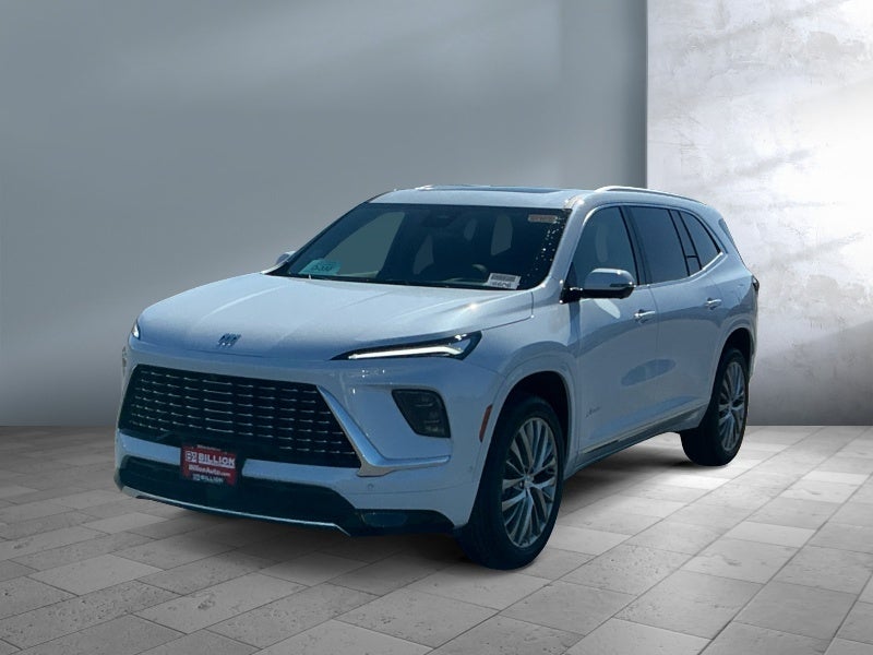 2026 Buick Enclave Avenir in Iridescent White Tricoat — front three-quarter view