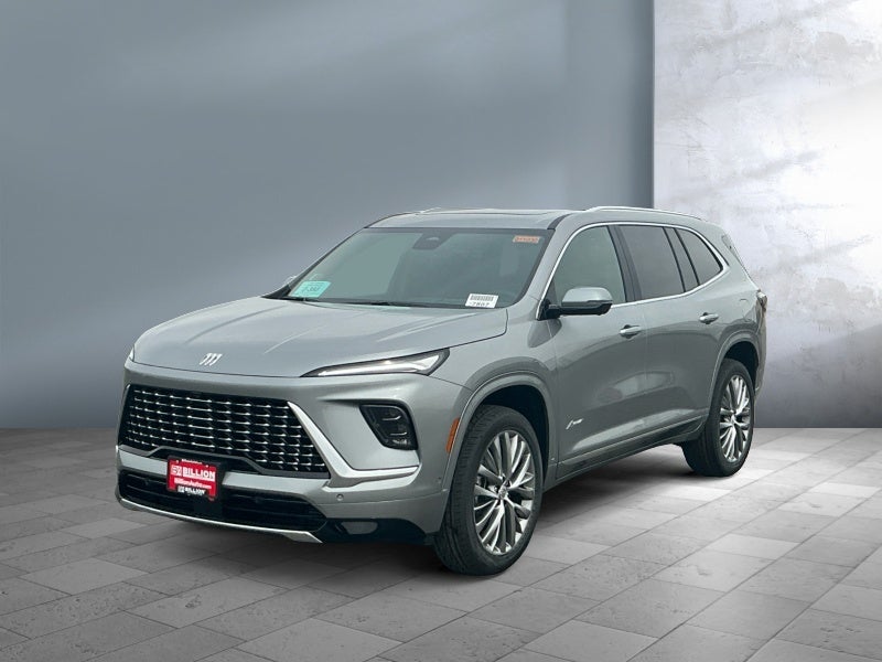 2026 Buick Enclave Avenir in Moonstone Gray Metallic — front three-quarter view