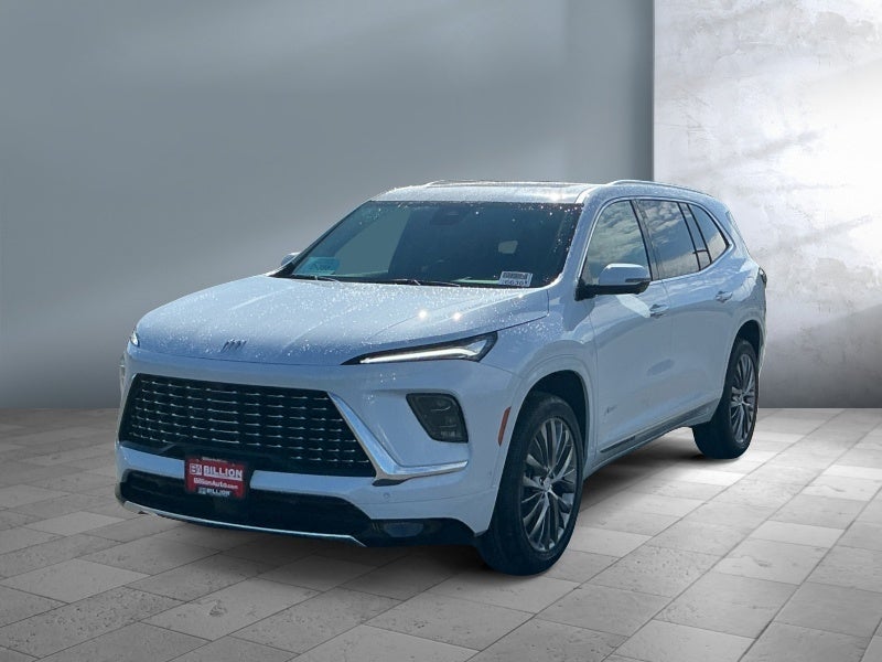 2026 Buick Enclave Avenir in Iridescent White Tricoat — front three-quarter view