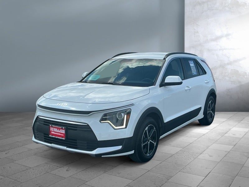 2023 Kia Niro LX in Snow White Pearl — front three-quarter view